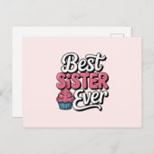 Best Sister ever Briefkaart (Voorkant / Achterkant)