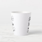 Best Sister Ever Typografie Script Schattige Stijl Latte Mok (Voorkant)