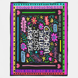 BEST SISTER Fleece Deken Versie 2 Humor