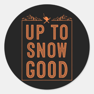 Best Snowboard Skiing Ride Cute Skiers Mannen Wo Ronde Sticker