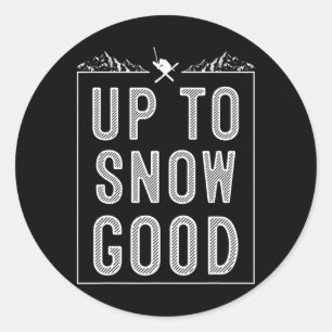 Best Snowboard Skiing Ride Cute Skiers Mannen Wo Ronde Sticker