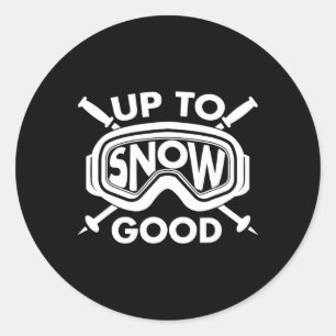 Best Snowboard Skiing Ride Cute Skiers Mannen Wo Ronde Sticker
