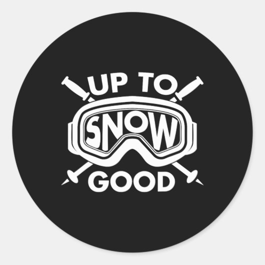 Best Snowboard Skiing Ride Cute Skiers Mannen Wo Ronde Sticker (Voorkant)