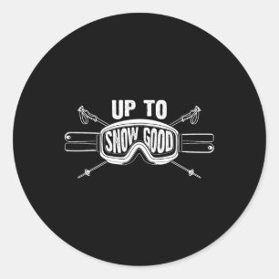Best Snowboard Skiing Ride Cute Skiers Mannen Wo Ronde Sticker