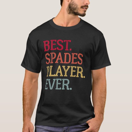 Best Spades Player Ever Spades Card Game 1 T-shirt (Voorkant)