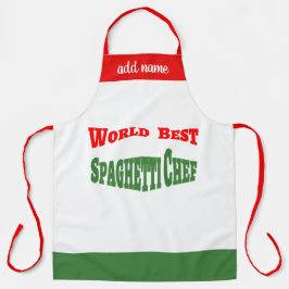Best spaghetti Chef - rood wit groen Schort