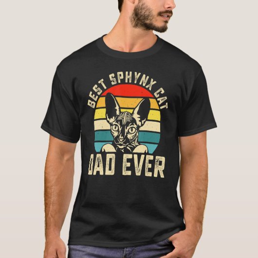 Best Sphynx Cat Dad Ever   Cat   Father Mens T-shirt (Voorkant)