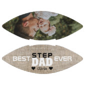 Best Step Pap Ever Aangepast Foto Rustic Burlap American Football (Panelen)
