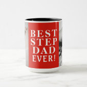 Best Stepdad Ever 2 Photo Collage Red Mok (Midden)