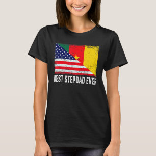 Best Stepdad Ever American Cameroon Fla T-shirt