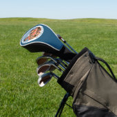 Best Stepdad of the Year Round Photo Blue Golfheadcover (Insitu)