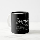 Best Stepfather, Stepdad Definition Script ter wer Tweekleurige Koffiemok (Voorkant links)