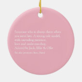Best Stepmma, Stepmoeder Definition Roze Keramisch Ornament (Achterkant)
