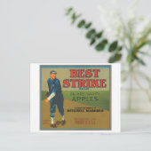 Best Strike  Apple Crate Label -  ba Briefkaart (Staand voorkant)