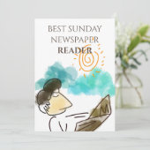 Best Sunday Newspaper Reader Vaderdag Feestdagenkaart (Staand voorkant)