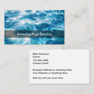 Best Swimming Pool Service Visitekaartjes