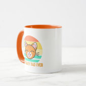 Best Tabby Dad over Funny Oranje Cat Lover Mok (Voorkant links)