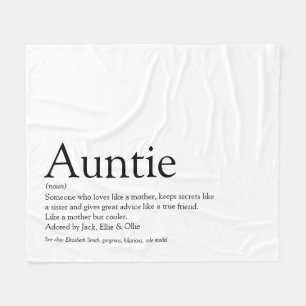 Best tante Auntie Definition Black en White Fun Fleece Deken