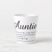 Best tante, Auntie Definition Chic Script ter were Latte Mok (Voorkant)