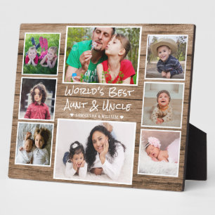 Best tante en oom 8 Foto Rustic Wood ter wereld Fotoplaat