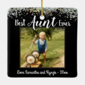 Best tante Ever Photo Keramisch Ornament (Achterkant)