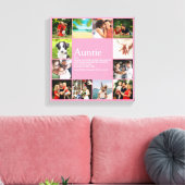 Best tante, tante Definition 12 Photo Collage Pink Canvas Afdruk (Insitu (Woonkamer))