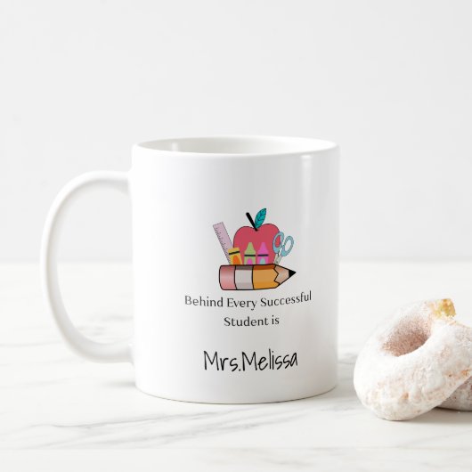 Best Teacher Appreciation Quote Mug (Avec donut)