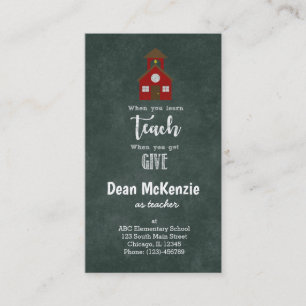 Best Teacher appreciation quote Visitekaartje