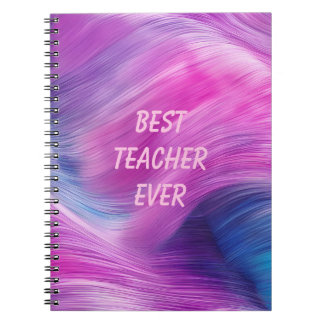 Best Teacher Ever Pastel Swirl Notitieboek
