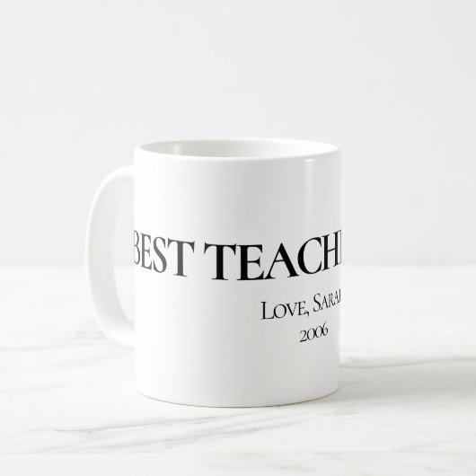 Best Teacher Ever Personalized Mug (Devant gauche)