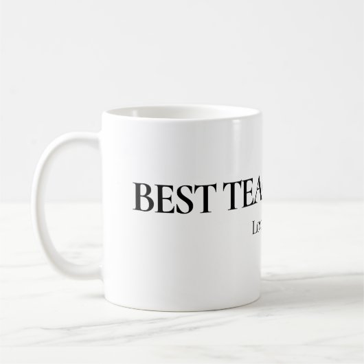 Best Teacher Ever Personalized Mug (Gauche)