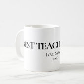 Best Teacher Ever Personalized Mug Koffiemok (Voorkant links)