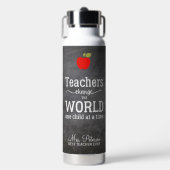 Best teacher ever red apple appreciation waterfles (Voorkant)