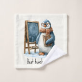 Best Teacher Ever Winter Penguin Design (Gant de toilette)