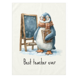 Best Teacher Ever Winter Penguin Design Tafelkleed