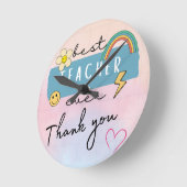 Best Teacher gift Ronde Klok (Hoek)