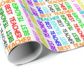 Best Teacher Gift Wrapping Paper Cadeaupapier (Rol Hoek)