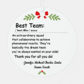Best Team Definition employee appreciation Custom Metalen Ornament (Achterkant)