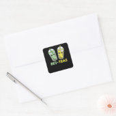 Best-Teas - Bubble Tea Kawaii Boba Tea Love Vierkante Sticker (Envelop)