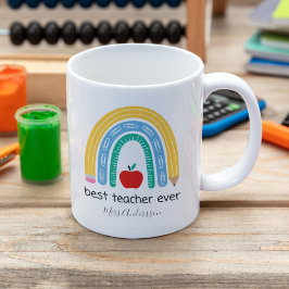 Best Techer Ever Personalized Teacher Gift Koffiemok