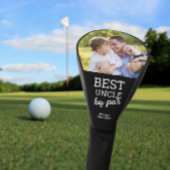 Best Uncle van Par Custom Photo Vaderdag black Golfheadcover