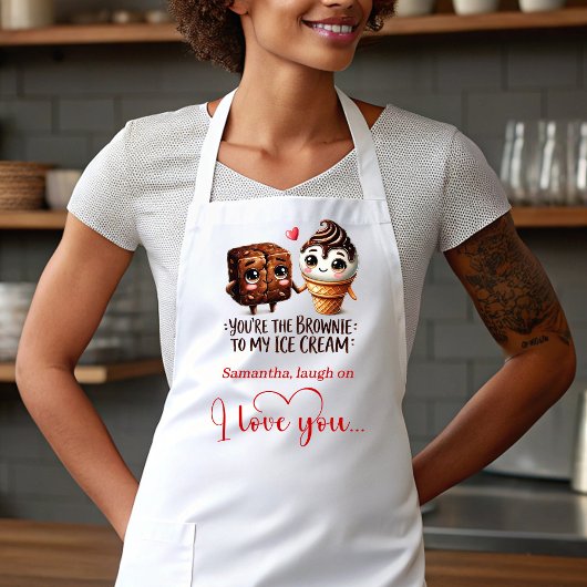 Best Valentine’s Gift Funny Food Apron Custom Name Schort