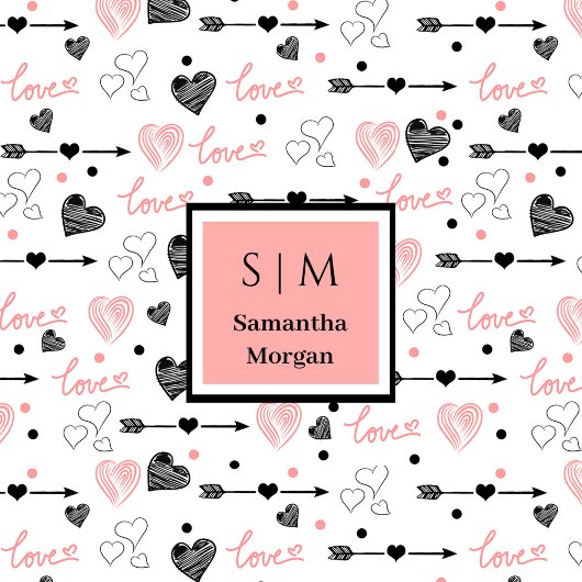 Best Valentine’s Gift Personalized Heart Sketch  Fleece Deken