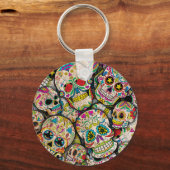 Best verkopende suikerschedel sleutelhanger (Voorkant)