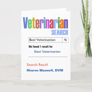 Best Veterinarian Search Bedankkaart