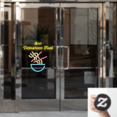 Best Vietnamese Food Pho Noodles Restaurant Raamsticker (Kantoordeur)