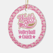 Best Volleyball Coach Gift Ornament ter wereld (Links)