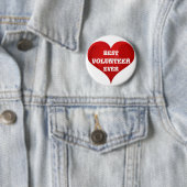 Best Volunteer Ever Red Heart Button (In situ)