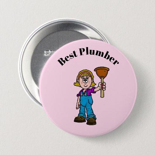 Best Vrouw Plumber Button (Voorkant /achterkant)