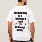 "Best Way to a Fisherman's Heart" T-Shirt (Achterkant)